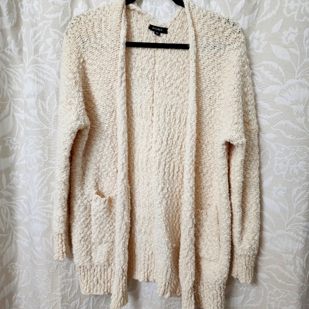 Rachel M/L Cozy Cream Cardigan Sweater